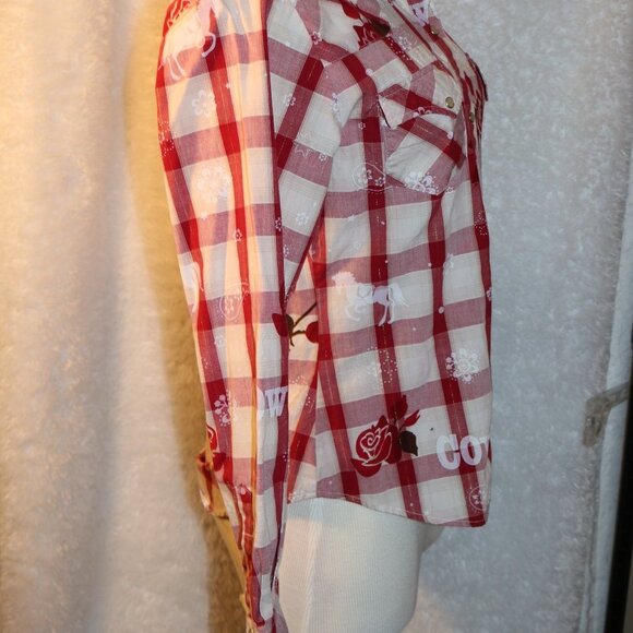Roper cowgirl western shirt with pearl snaps size medium - Picture 4 of 9